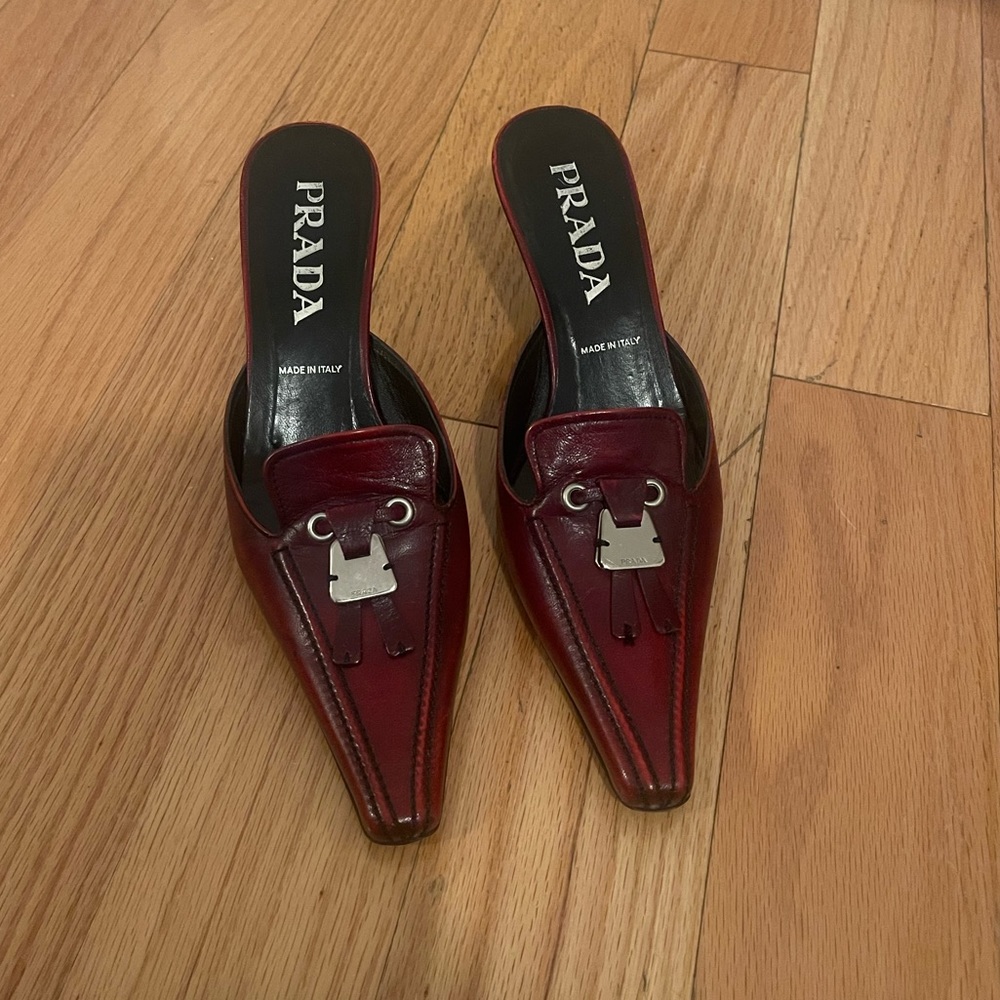 Vintage Prada Kitten Mules